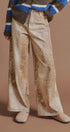 Deer Spot Print Wide Leg Cotton Twill Pants in Khaki - Women's Pants | Urban Daizy