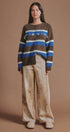 Deer Spot Print Wide Leg Cotton Twill Pants in Khaki - Women's Pants | Urban Daizy