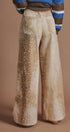 Deer Spot Print Wide Leg Cotton Twill Pants in Khaki - Women's Pants | Urban Daizy