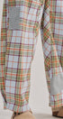 Plaid Patchwork Barrel Pants Wide Leg in Grey - Women's Casual Pants | Urban Daizy