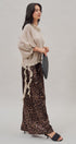 Leopard Print Satin Pleated Wide Leg Trousers in Leopard - Women's Pants | Urban Daizy