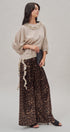 Leopard Print Satin Pleated Wide Leg Trousers in Leopard - Women's Pants | Urban Daizy