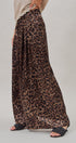 Leopard Print Satin Pleated Wide Leg Trousers in Leopard - Women's Pants | Urban Daizy