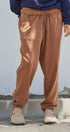 Garment Dyed French Terry Jogger Sweatpants in Brown - Women's Casual Pants | Urban Daizy