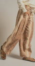 Fawn Print Cotton Twill Barrel Pants in Khaki - Women's Pants | Urban Daizy