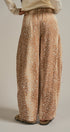 Fawn Print Cotton Twill Barrel Pants in Khaki - Women's Pants | Urban Daizy