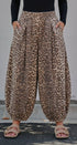 Balloon Hem Wide Leg Cotton Pants in Leopard - Women's Casual Pants | Urban Daizy