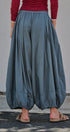 Balloon Hem Wide Leg Cotton Pants in Vintage Navy - Women's Casual Pants | Urban Daizy