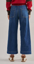 High Waist Wide Leg Jeans with Patch Pockets in Denim - Women's Casual Pants | Urban Daizy