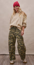 Animal Print Barrel Leg Utility Pants in Camo - Women's Casual Pants | Urban Daizy