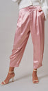 Satin Barrel Leg Trouser with Pleats in Mauve - Women's Dress Pants | Urban Daizy