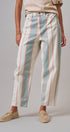 Sunset Stripe Straight Leg Pants in Ivory Sage - Women's Casual Pants | Urban Daizy