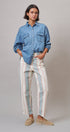 Sunset Stripe Straight Leg Pants in Ivory Sage - Women's Casual Pants | Urban Daizy