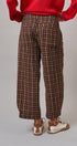 Woodshop Plaid Barrel Trousers in Black Multi - Women's Casual Pants | Urban Daizy