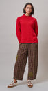 Woodshop Plaid Barrel Trousers in Black Multi - Women's Casual Pants | Urban Daizy