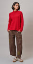 Woodshop Plaid Barrel Trousers in Black Multi - Women's Casual Pants | Urban Daizy