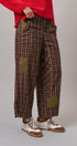 Woodshop Plaid Barrel Trousers in Black Multi - Women's Casual Pants | Urban Daizy