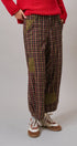 Woodshop Plaid Barrel Trousers in Black Multi - Women's Casual Pants | Urban Daizy