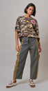 Two-Tone Colorblock Belted Wide Leg Pants in Olive - Women's Casual Pants | Urban Daizy