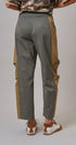 Two-Tone Colorblock Belted Wide Leg Pants in Olive - Women's Casual Pants | Urban Daizy