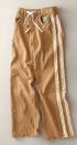 Wide Leg Camel Denim Pant with Side Stripe in Camel - Women's Casual Pants | Urban Daizy