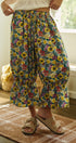 Painted Bloom Ruffle Balloon Pants in Green - Women's Casual Pants | Urban Daizy