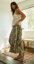 Painted Bloom Ruffle Balloon Pants in Green - Women's Casual Pants | Urban Daizy