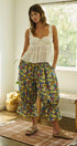 Painted Bloom Ruffle Balloon Pants in Green - Women's Casual Pants | Urban Daizy