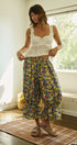 Painted Bloom Ruffle Balloon Pants in Green - Women's Casual Pants | Urban Daizy