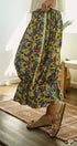 Painted Bloom Ruffle Balloon Pants in Green - Women's Casual Pants | Urban Daizy