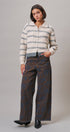 Wildflower Jacquard Wide Leg Pants in Brown - Women's Casual Pants | Urban Daizy