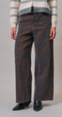 Wildflower Jacquard Wide Leg Pants in Brown - Women's Casual Pants | Urban Daizy