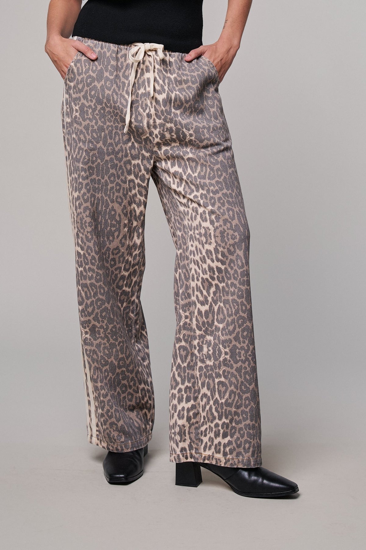 Wild Side Leopard Wide Leg Pants in Leopard - Women's Casual Pants | Urban Daizy