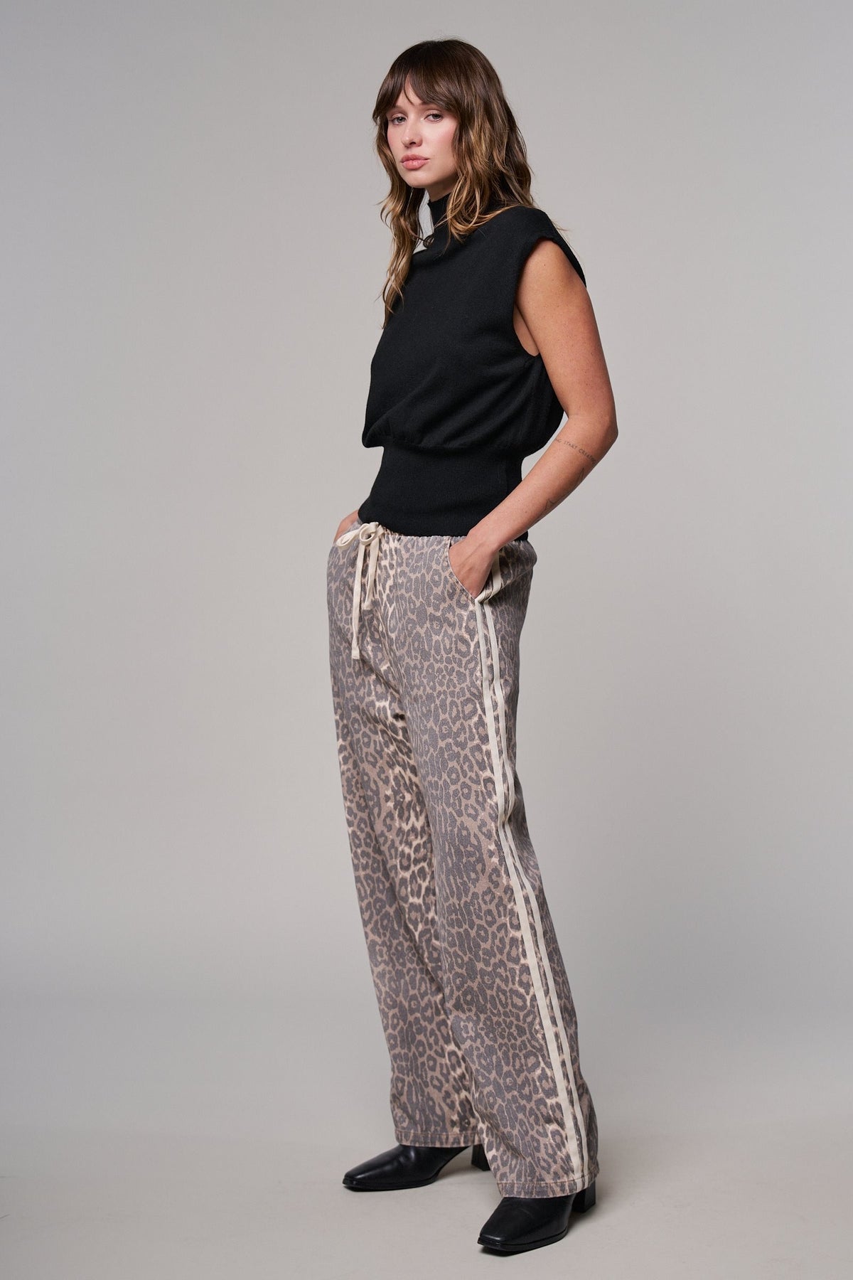 Wild Side Leopard Wide Leg Pants in Leopard - Women's Casual Pants | Urban Daizy