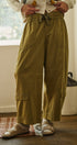 Open Trail Barrel Cargo Pants in Olive Green - Women's Casual Pants | Urban Daizy