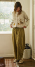 Open Trail Barrel Cargo Pants in Olive Green - Women's Casual Pants | Urban Daizy