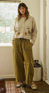 Open Trail Barrel Cargo Pants in Olive Green - Women's Casual Pants | Urban Daizy