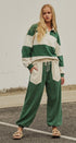 Color Block Rugby Polo Pullover Top in Green - Women's Shorts | Urban Daizy