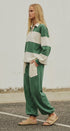 Color Block Rugby Polo Pullover Top in Green - Women's Shorts | Urban Daizy