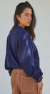 Equestrian Rope Embroidered Crewneck Sweatshirt in Navy - Women's Shorts | Urban Daizy