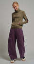 Striped Thermal Cowl Neck Pullover in Olive - Women's Sweatshirts & Hoodies | Urban Daizy