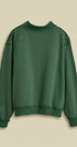 NYC Varsity Patch Mock Neck Sweatshirt in Green - Women's Shorts | Urban Daizy