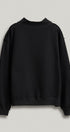 LOVED Varsity Patch Mock Neck Sweatshirt in Black - Women's Shorts | Urban Daizy