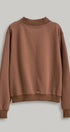 Faith Gingham Varsity Mock Neck Sweatshirt in Brown - Women's Shorts | Urban Daizy