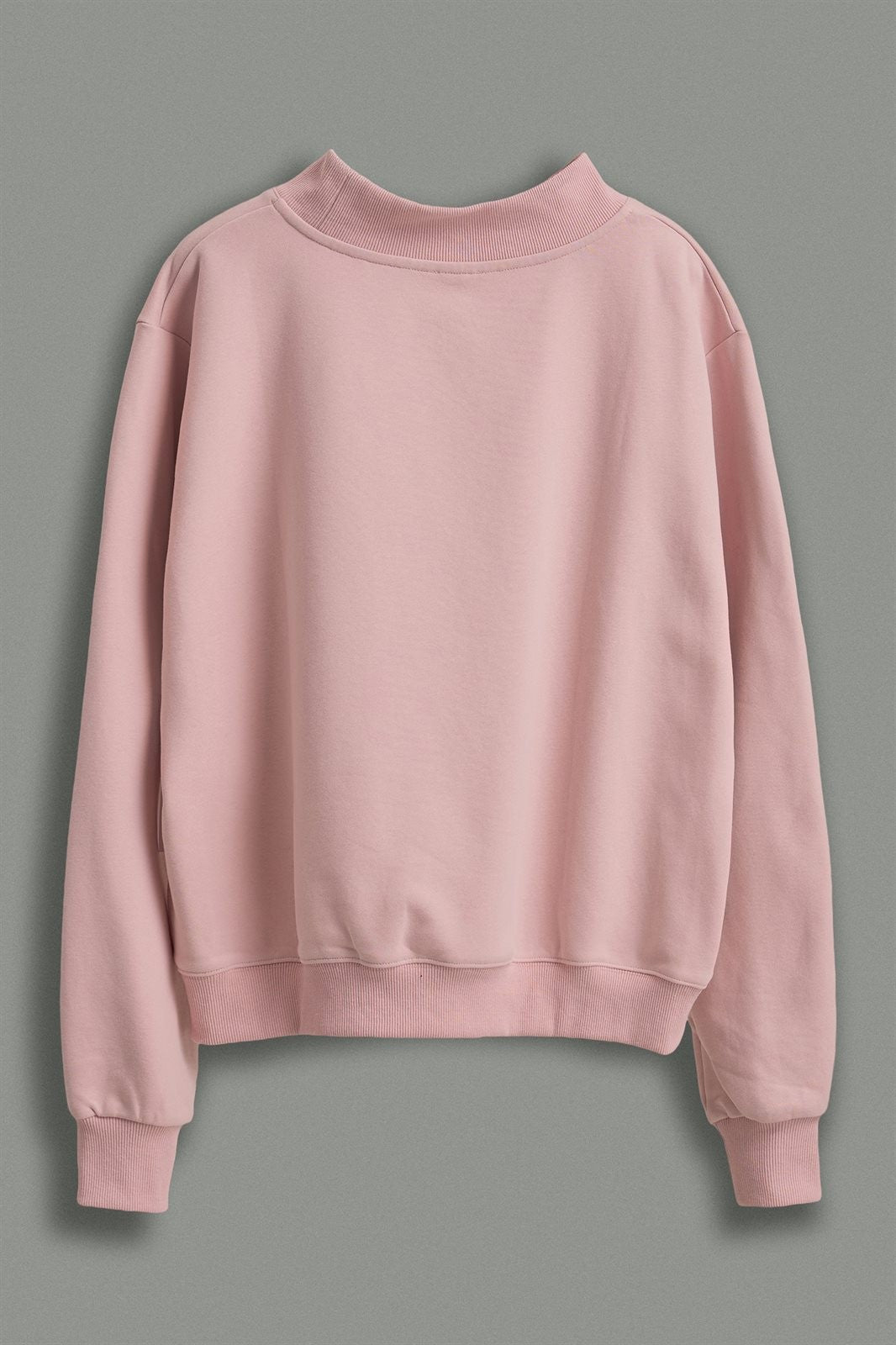 Mom's Favorite Varsity Mock Neck Sweatshirt in Pink - Women's Shorts | Urban Daizy