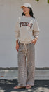 Texas Leopard Mock Neck Sweatshirt in Chalk - Women's Sweatshirts & Hoodies | Urban Daizy