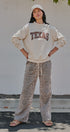 Texas Leopard Mock Neck Sweatshirt in Chalk - Women's Sweatshirts & Hoodies | Urban Daizy