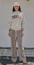 Texas Leopard Mock Neck Sweatshirt in Chalk - Women's Sweatshirts & Hoodies | Urban Daizy