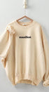 Oversized Affirmation Graphic Pigment Wash Crewneck in Chalk - Women's Sweatshirts & Hoodies | Urban Daizy