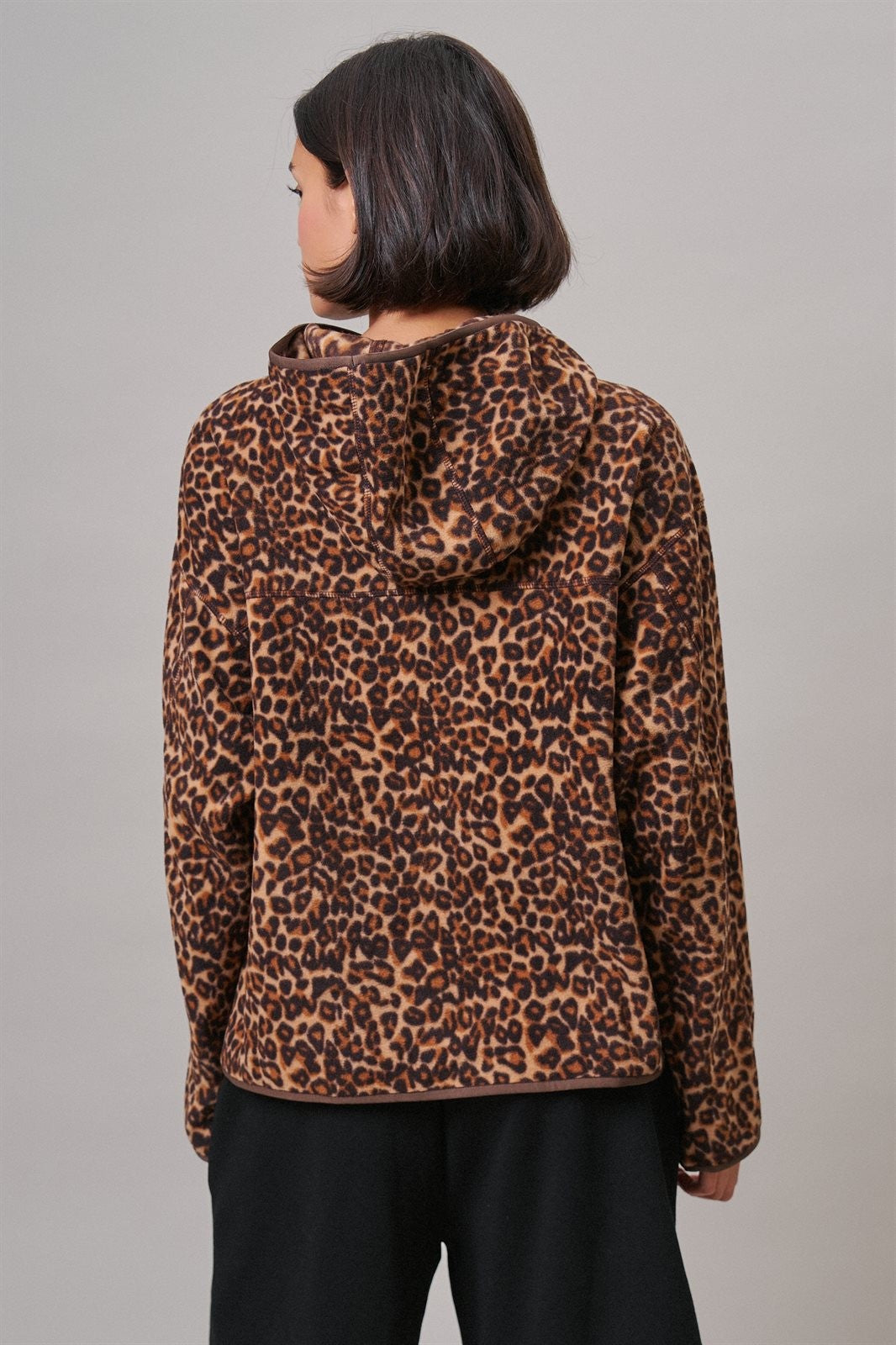 Wild Weekend Leopard Fleece Hoodie in Leopard - Women's Sweatshirts & Hoodies | Urban Daizy